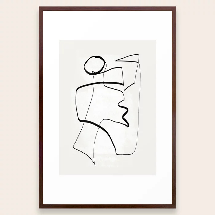 Abstract line art 6 Framed Art Print | Society6