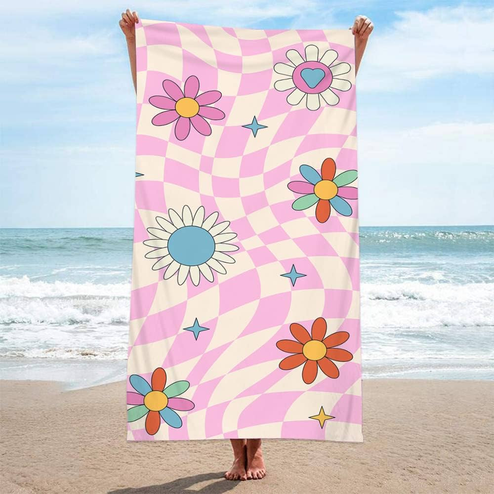 Beach Towel, Microfiber Beach Towels, Oversized, Quick Dry (59" x 28") Sand Proof, Absorbent, Com... | Amazon (US)