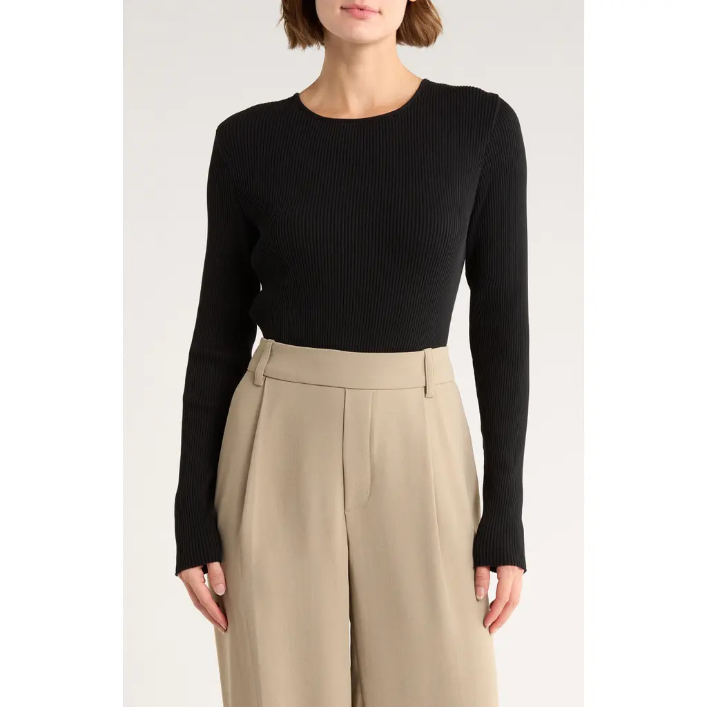 Vince Rib T-Shirt in Black at Nordstrom Rack, Size Small | Nordstrom Rack