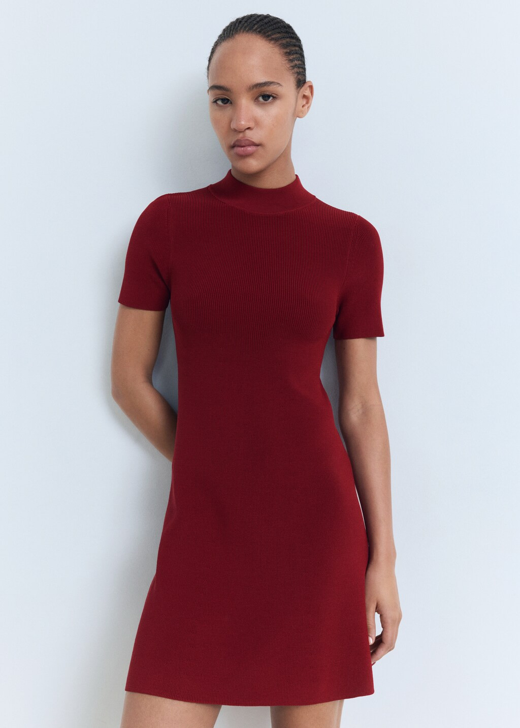 Perkins-neck knitted dress | Mango (US/MX/AU)