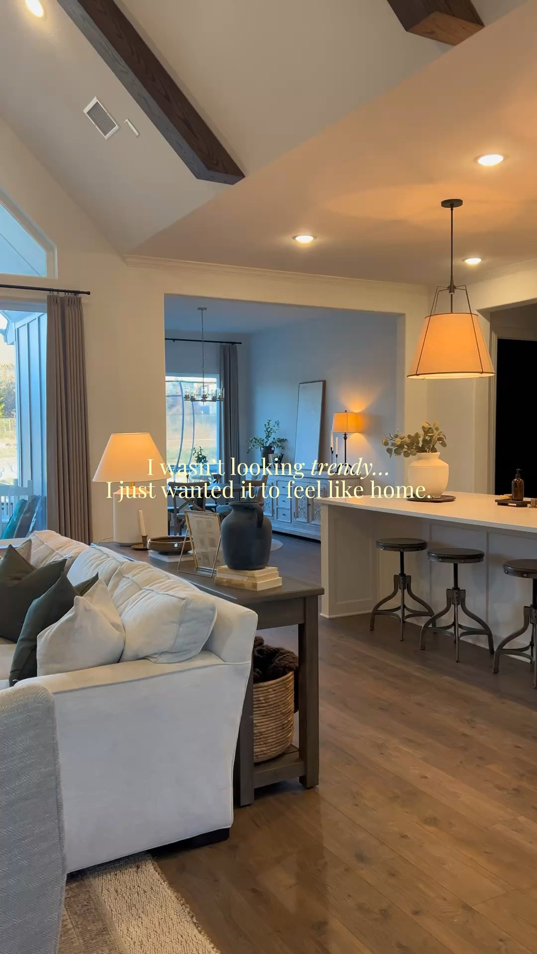 Before and after , home diy, pendant lights, counter stools, faux beams, rugs

#LTKHome #LTKdayinmylife #LTKstorytime