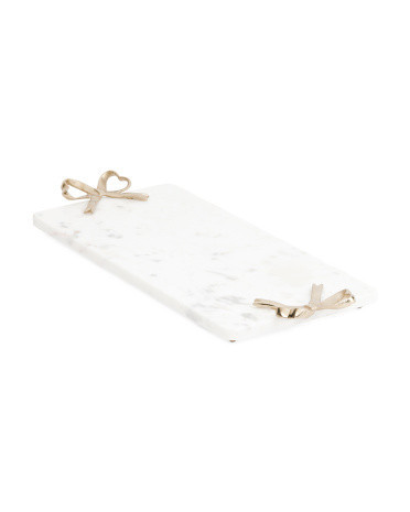 20X10 Marble Bow Platter, Gold | TJ Maxx