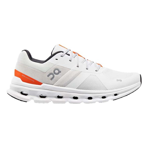 Men's On Cloudrunner Running Shoes 8.5 White/Flame | Scheels