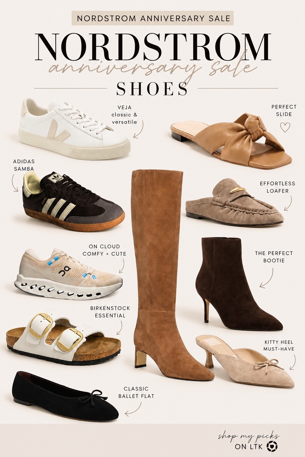I rounded up the shoes I think are absolutely worth grabbing during the Nordstrom Anniversary Sale, from everyday sneakers to timeless boots, chic flats, and the heels you’ll wear on repeat. 

These are the pieces I see selling out first, so if something catches your eye, don’t wait!

🛍️ Shop all of my picks through my LTK—everything is linked for you!

#LTKSale #LTKStyle #NordstromAnniversarySale #NordstromSale #FallStyle #ShoeEdit #LTKFinds #WardrobeEssentials #FashionFavorites #NeutralStyle

#LTKSaleAlert