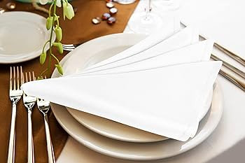 Utopia Home [24 Pack, White] Cloth Napkins 17x17 Inches, 100% Polyester Dinner Napkins with Hemme... | Amazon (US)