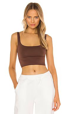 Free People X REVOLVE Scoop Neck Crop Top in Cappuccino from Revolve.com | Revolve Clothing (Global)