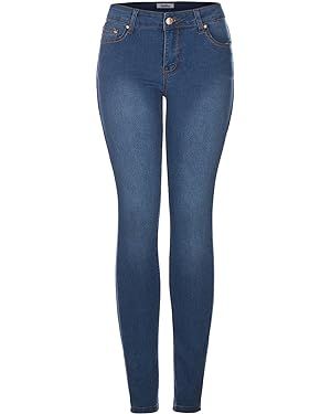2LUV Women's 5 Pocket Ankle Stretch Skinny Jeans | Amazon (US)