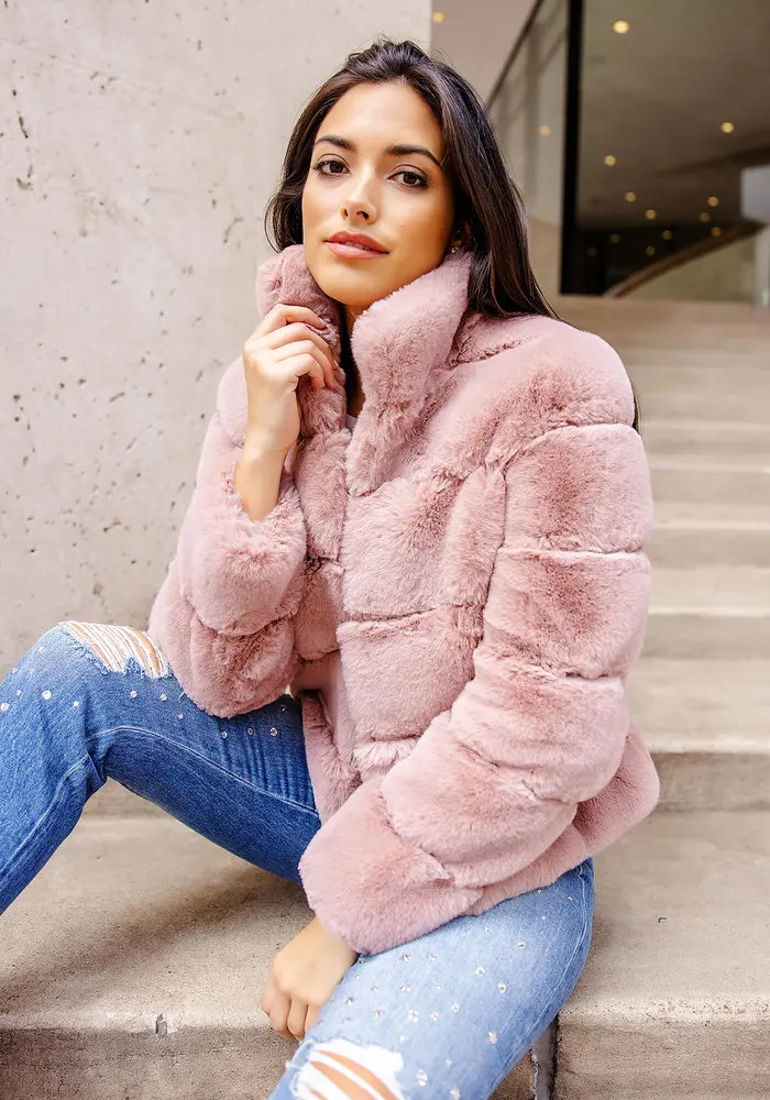 DONNA SALYERS FABULOUS FURS Posh Quilted Faux Fur Jacket | Nordstrom | Nordstrom