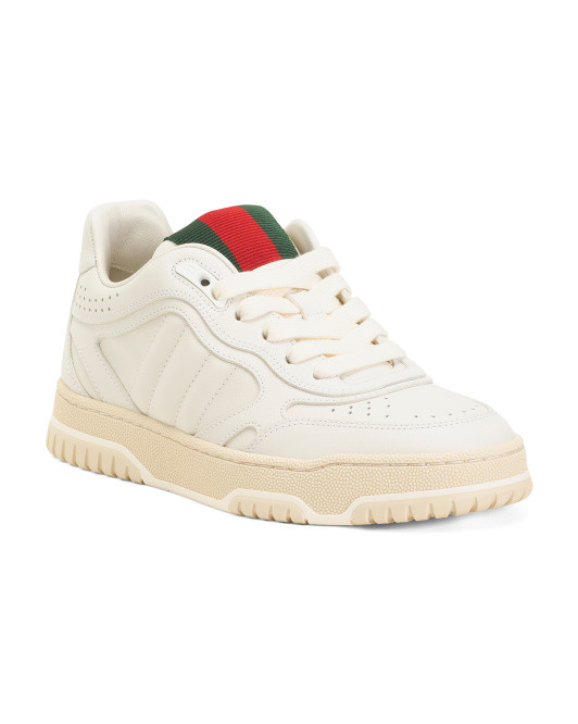 Made In Italy Leather Re Web Grosgrain Trim Sneakers | TJ Maxx