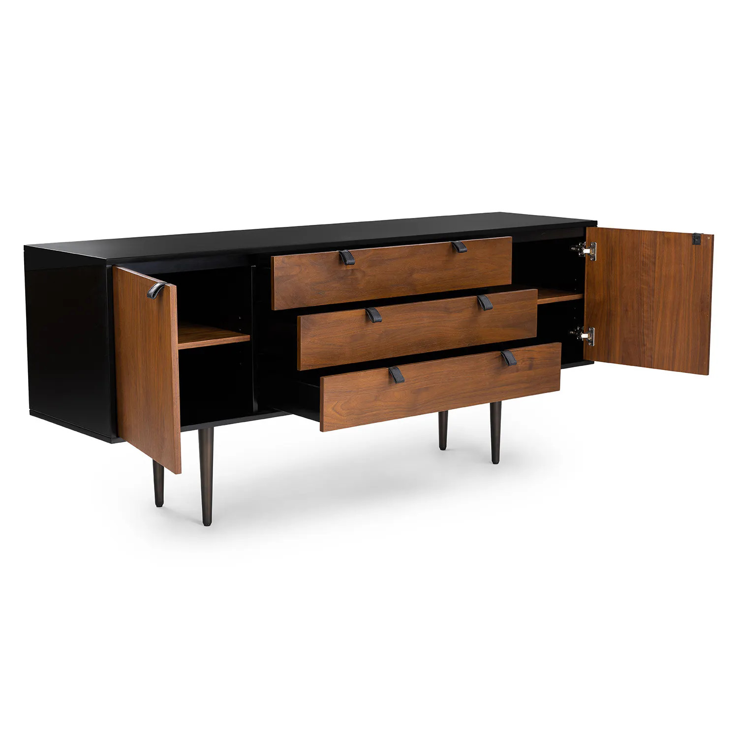 Envelo 71" Sideboard - Walnut and Black | Article