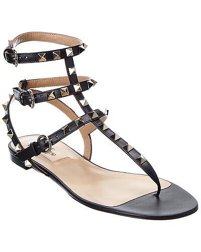 Rockstud Caged Leather Ankle Strap Sandal | Gilt & Gilt City