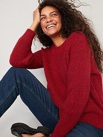 Cozy Shaker-Stitch Pullover Sweater for Women | Old Navy (US)