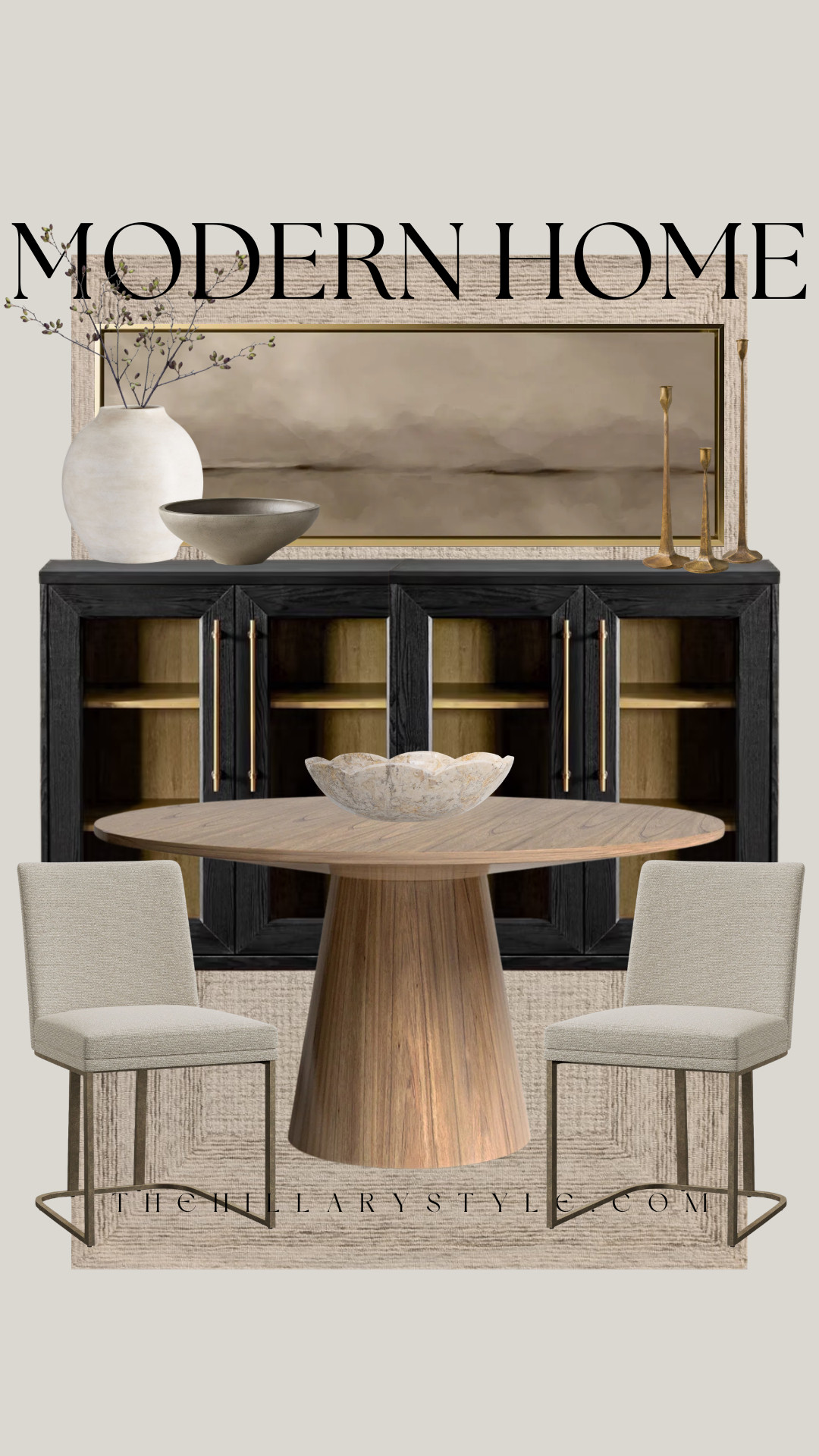 Modern Organic Dining Room Inspo

Bring a sense of warmth and sophistication to your space. Combining warm minimalism with moody neutrals, this look features a stunning round pedestal table, a dark textured sideboard, and elegant transitional design accents like the scallop marble bowl and brass candlesticks. Perfect for creating an inviting, elevated aesthetic in your home. Pottery Barn, Walmart, Joss & Main, All Modern, Etsy, Afloral, Magnolia, Joon Loi 

 #TheHillaryStyle #modernorganic #warmminimalism #moodyneuturals #transitionaldesign #diningroominspo #homedecor #neutralhome #interiordesign #LTKhome #pinterestprints #diningroomdecor 

#LTKSeasonal #LTKHome