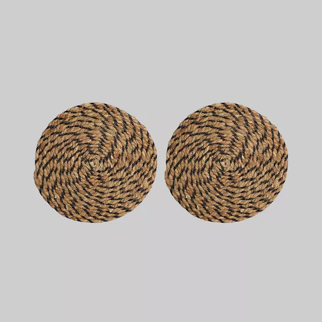 2ct Natural Placemat Black - Bullseye's Playground™ | Target