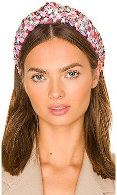 Lele Sadoughi Mixed Woven Knotted Headband in Rose Ribbon from Revolve.com | Revolve Clothing (Global)