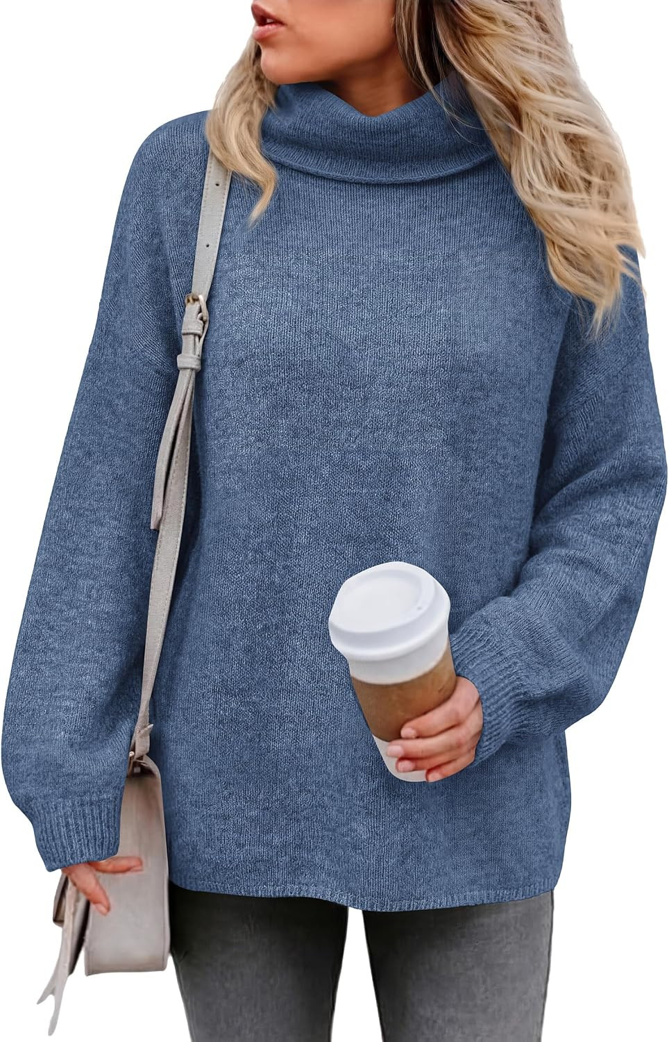 PRETTYGARDEN Women's Winter Turtleneck Sweaters Oversized Warm Pullover | Amazon (US)