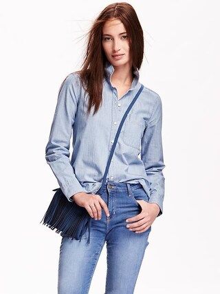 Classic Chambray Shirt for Women | Old Navy US