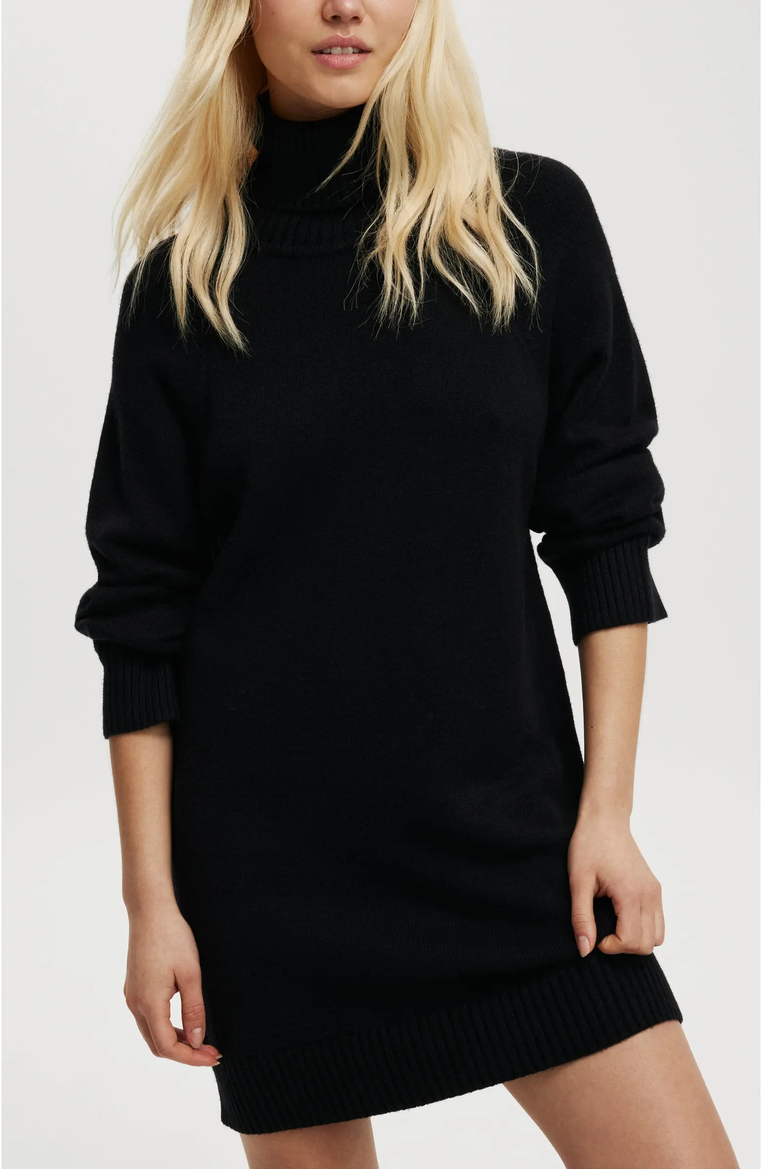 Cotton On Lux Roll Neck Knit Mini Dress | Nordstrom | Nordstrom