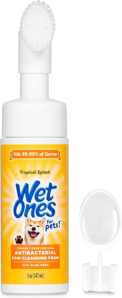 Wet Ones for Pets Antibacterial Dog Paw Cleaner with Built-in Scrubber Brush, Tropical Splash Sce... | Amazon (US)
