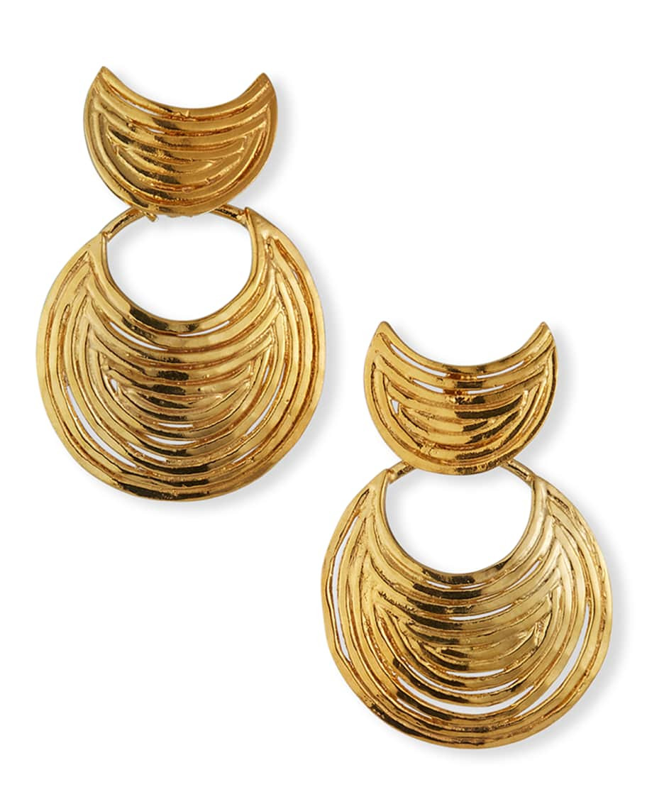 Mini Luna Wave Drop Earrings, Gold | Neiman Marcus