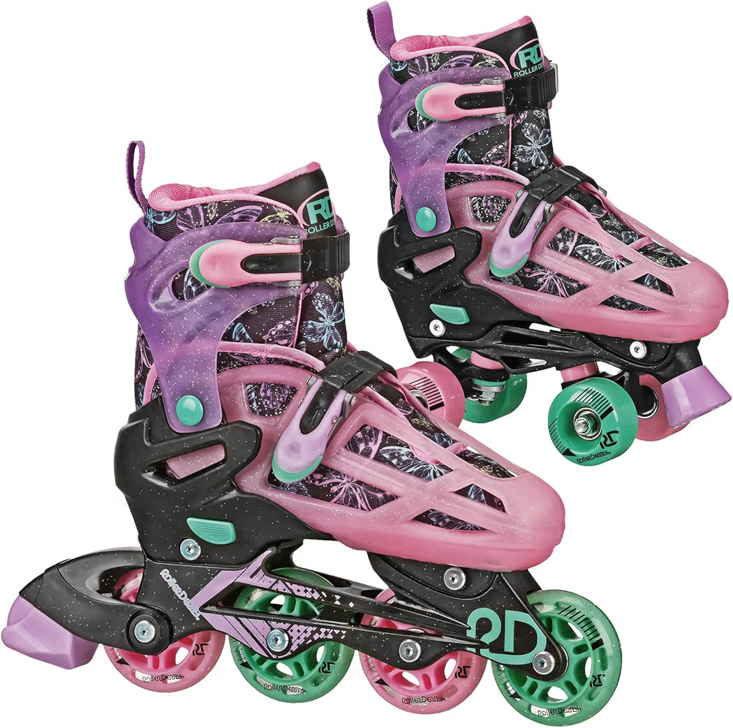 Roller Derby Falcon 2-in-1 Combo Quad and Inline Skates for Kids, Adjustable Sizing | Amazon (US)
