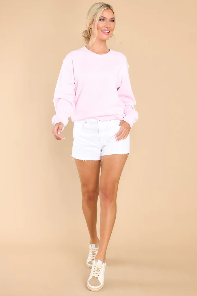 Affectionate Wishes Light Pink Pullover | Red Dress 
