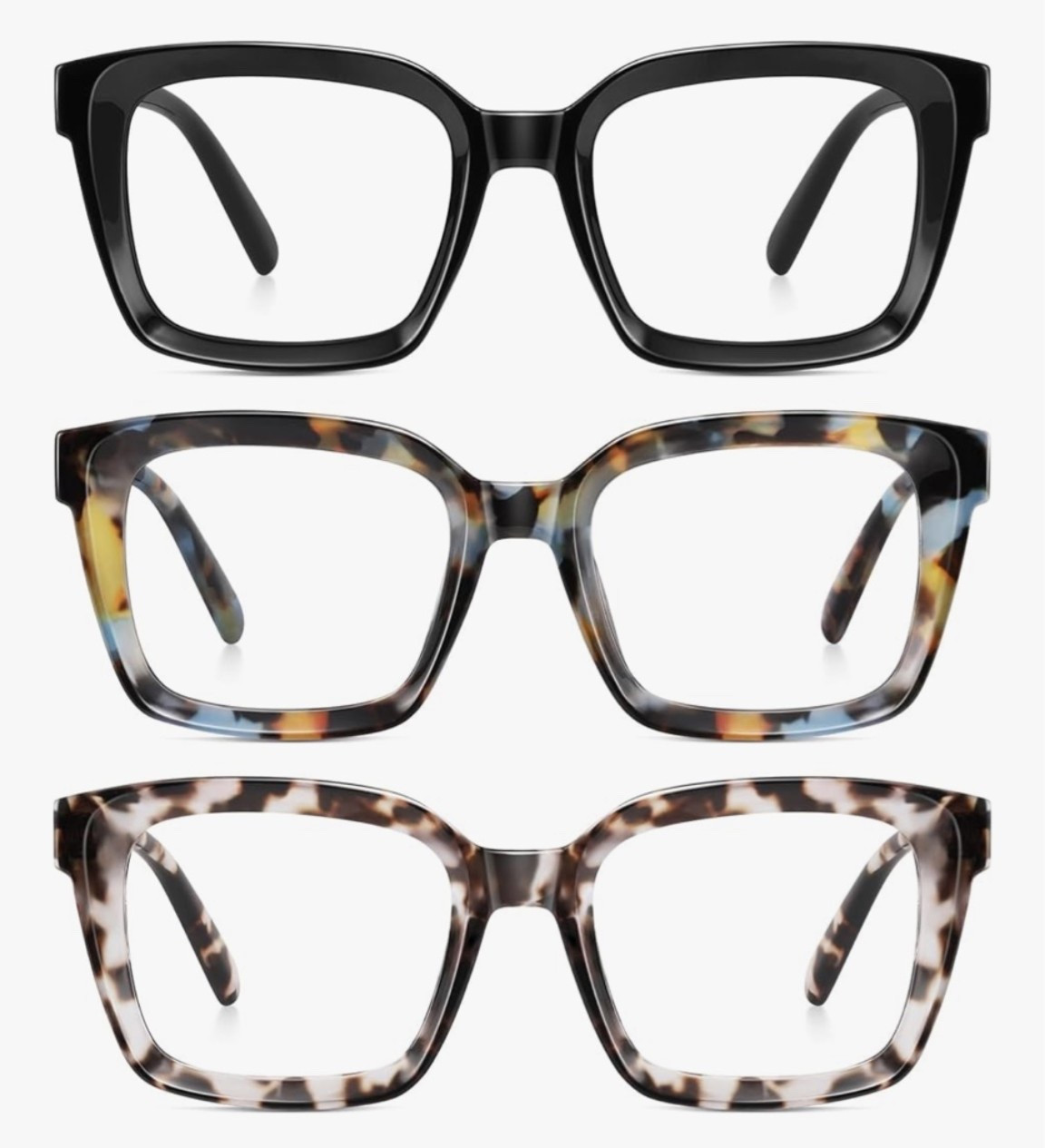 Reading Glasses for Women Men - Blue Light Blocking Readers Oversize Square Anti Glare with Spring Hinge

#LTKOver40