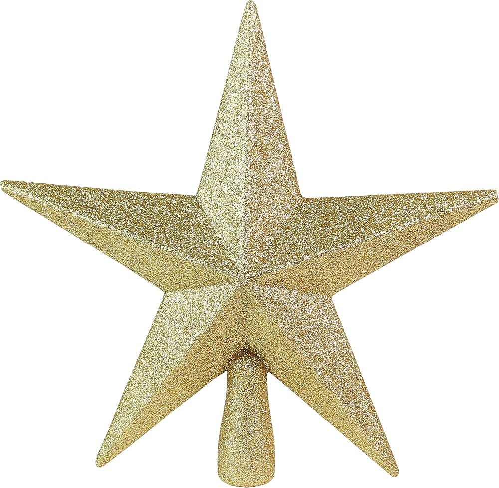 Ornativity Glitter Star Tree Topper - Christmas Gold Decorative Holiday Bethlehem Star Ornament | Amazon (US)
