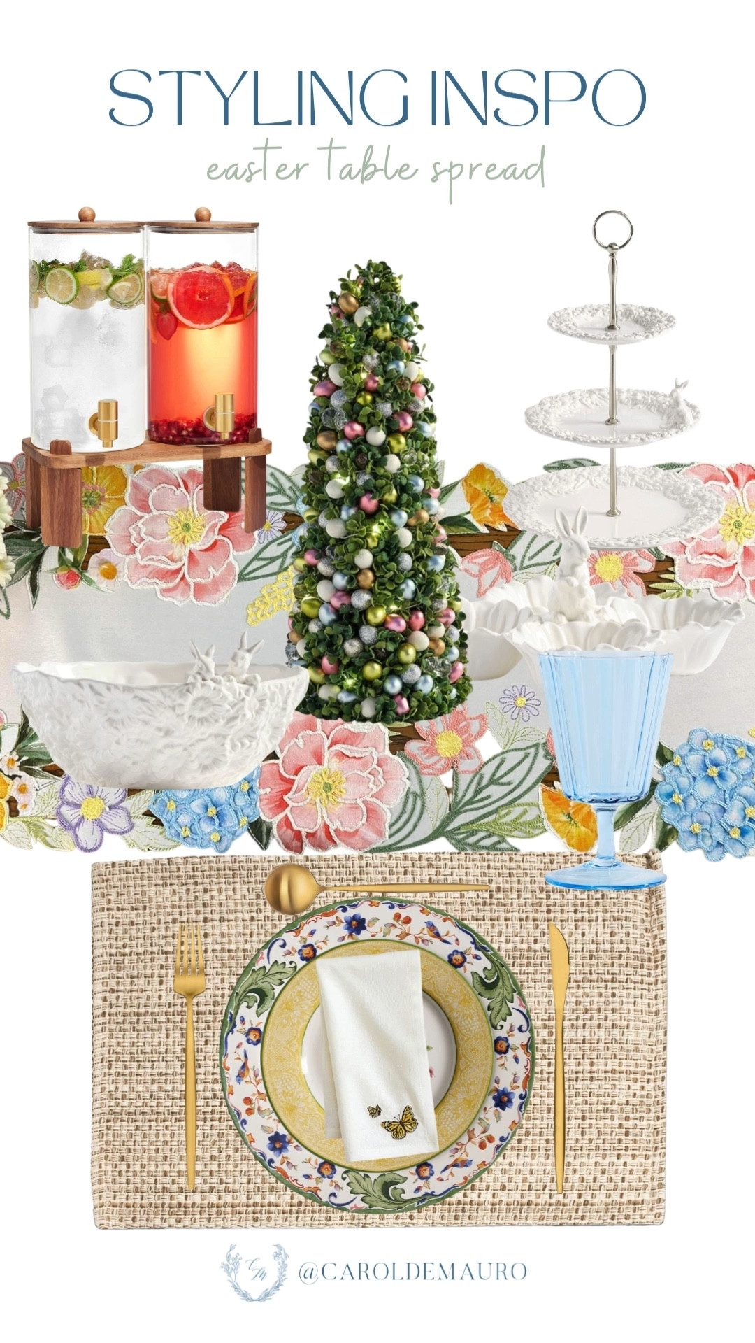 Set the scene for Easter brunch with this setup! A floral runner and butterfly napkins pull everything together. It’s giving garden party elegance.

party inspo, tablescape, table setting, food arrangement, affordable finds, dinnerware, kitchen furniture, hostess life, diy

#LTKU #LTKHome #LTKSeasonal