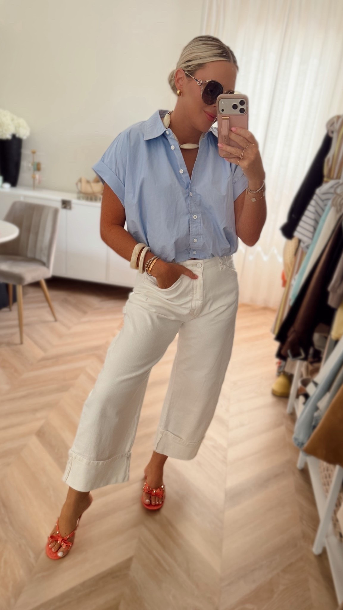 OOTN! 
Jeans tts, top I did XS! 

White jeans. Summer outfit.

#LTKootd #LTKSeasonal #LTKOver40