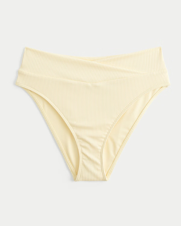 Ribbed High-Waist Bikini Bottom | Hollister (UK)