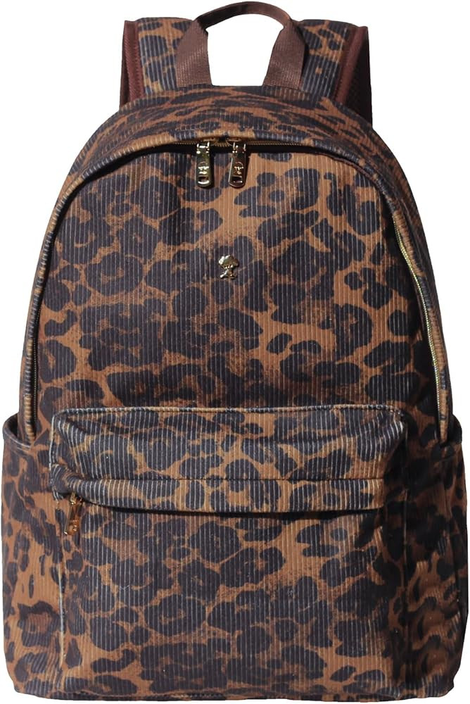 Corduroy Original Travel Backpack,Waterproof Suitable for Travel,Gym,Shopping,Yoga,Hiking,Beach (Corduroy leopard print) | Amazon (US)