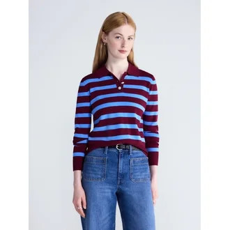 Free Assembly Women's and Women's Plus Polo Sweater with Long Sleeves, Lightweight, Sizes XS-4X | Walmart (US)