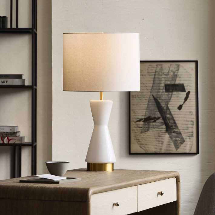 Metalized Glass USB Table Lamp (27") | West Elm (US)