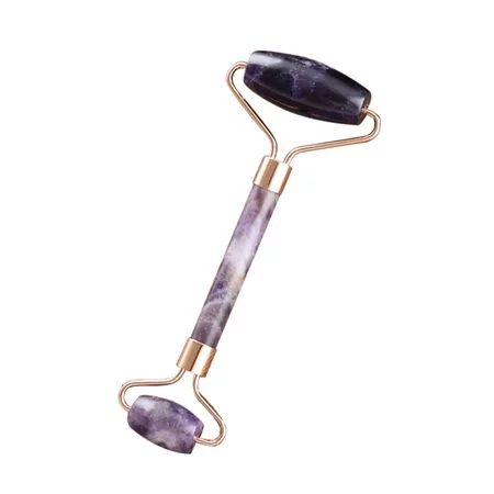 Double Head Purple Jade Roller Natural Amethyst Stone Face Massager Eye Face Neck Facial Slimming Be | Walmart (US)