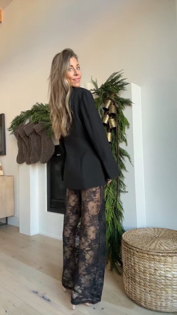 Linking similar lace pants and black blazer for this holiday outfit!! 

#LTKStyleTip #LTKgrwm #LTKHoliday