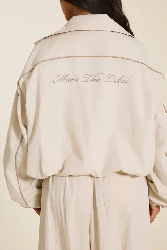 The Luciana Track Jacket in Stone | Mars The Label