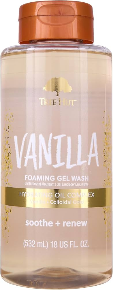Tree Hut Vanilla Nourishing & Moisturizing Foaming Gel Wash, 18 oz., Hydrating | Amazon (US)