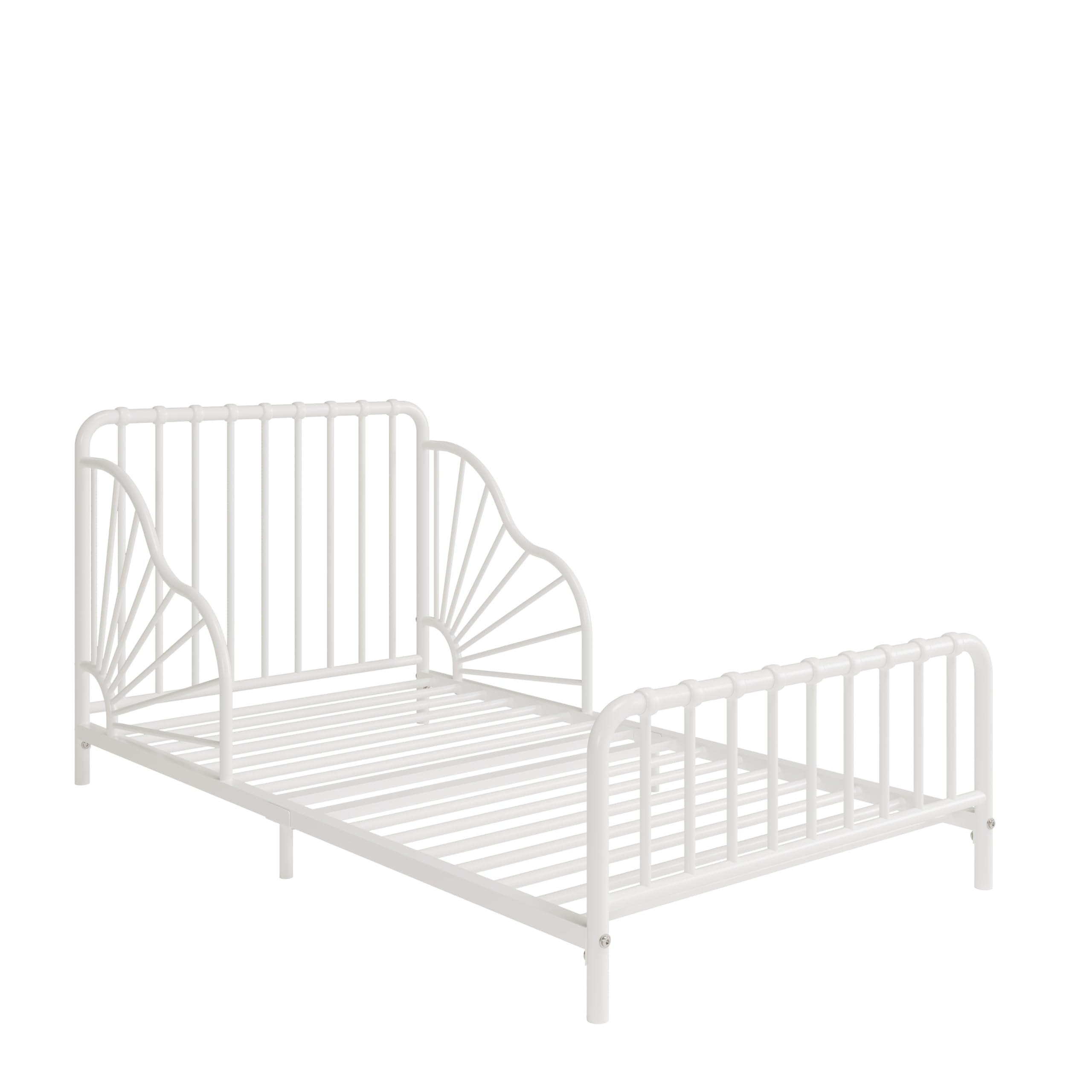 Little Seeds Quinn Whimsical Metal Toddler Bed, Off White | Amazon (US)