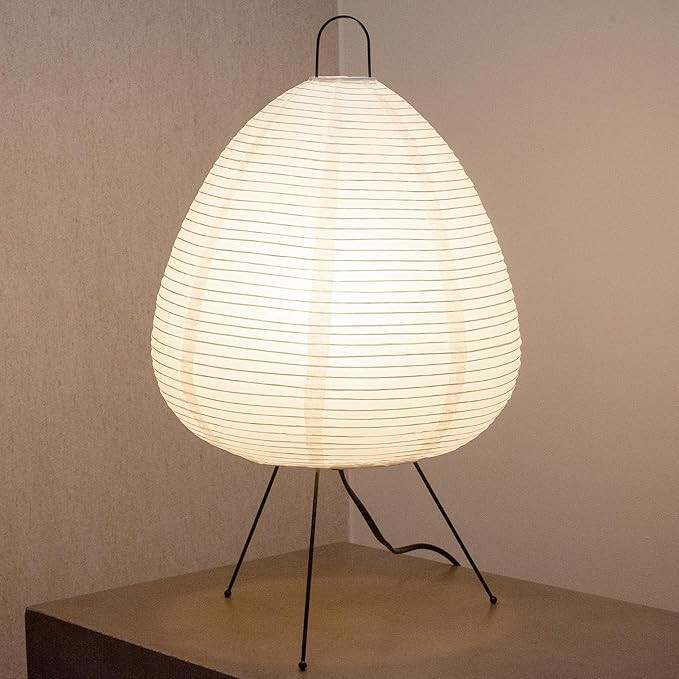 Noguchi Style Paper Lamp • Akari Lantern Lamp • Rice Paper Lamp • Table Lamp • Japanese L... | Amazon (US)