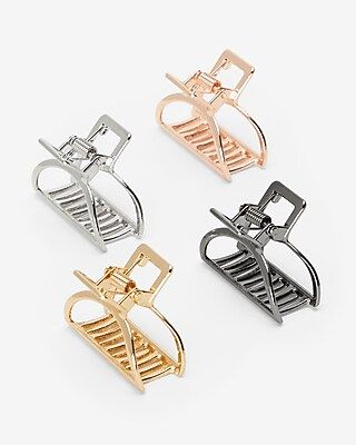 Set of 4 Multicolor Metal Claw Hair Clips | Express
