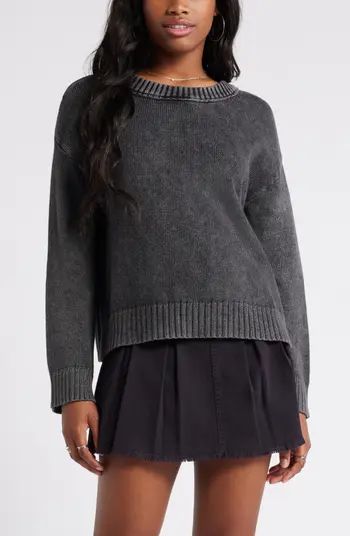 Acid Wash Oversize Cotton Sweater | Nordstrom