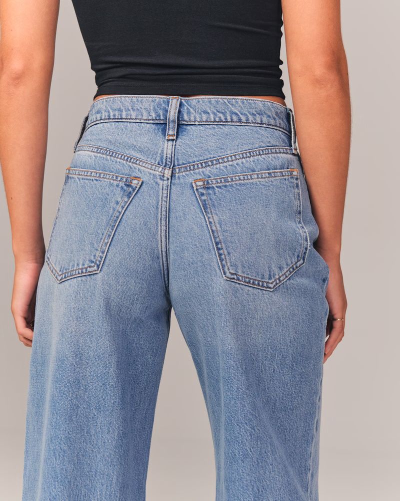 Mid Rise Ultra Wide Leg Jean | Abercrombie & Fitch (US)