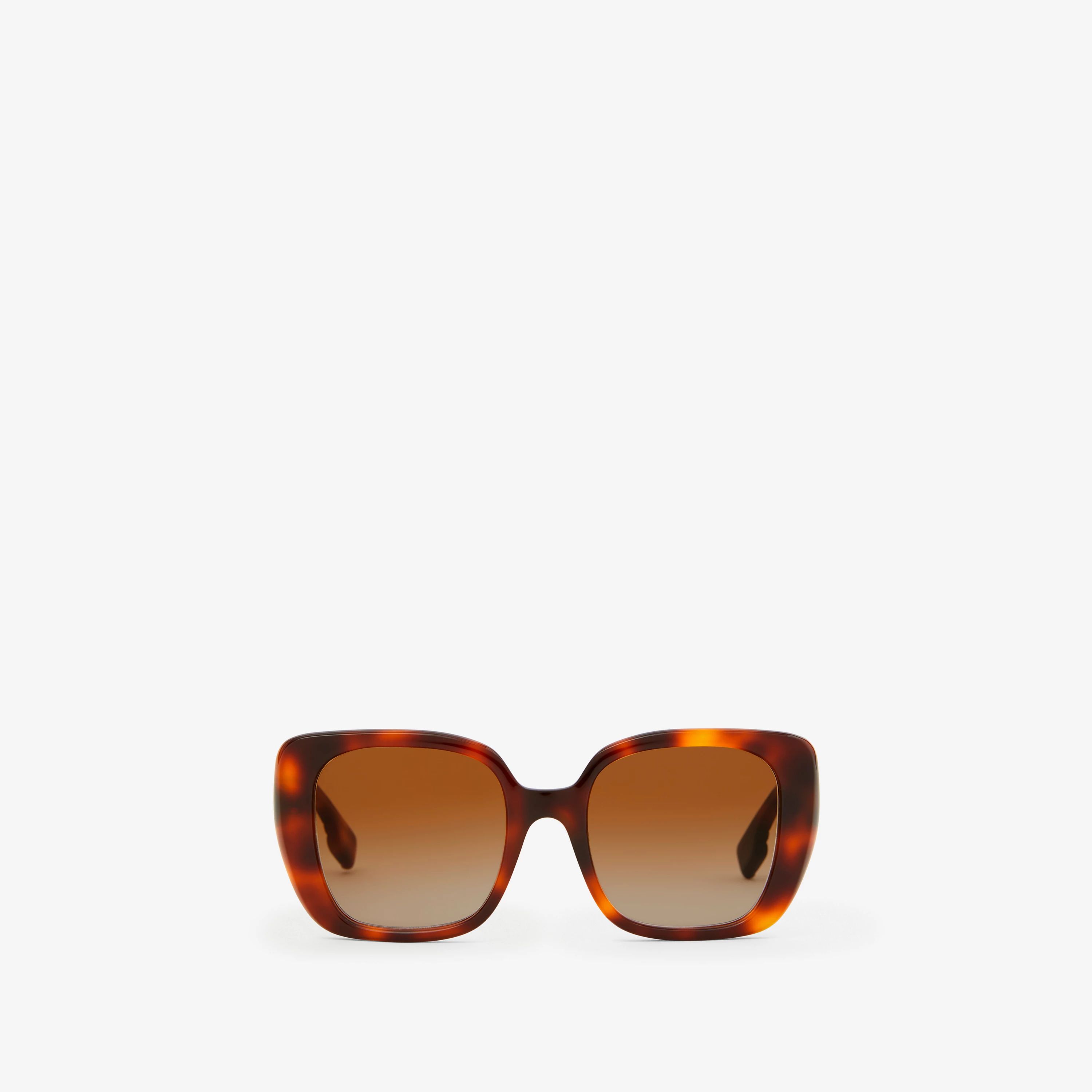 Monogram Motif Oversized Square Frame Lola Sunglasses in Warm Tortoiseshell - Women | Burberry® ... | Burberry (US)