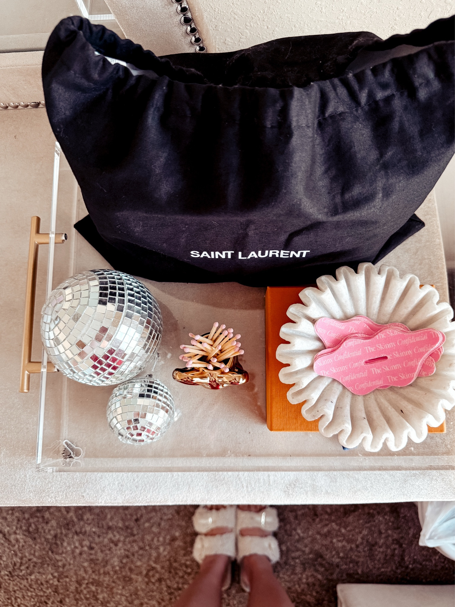 { details ❥

**you can use TSCPARTNER to save 15% on this mouth tape! 

The Skinny Confidential Mouth Tape . Anthropologie Home . Ruffled Marble Bowl . Bow Match Striker . Native American Content Creator } 

#LTKHome #LTKItBag