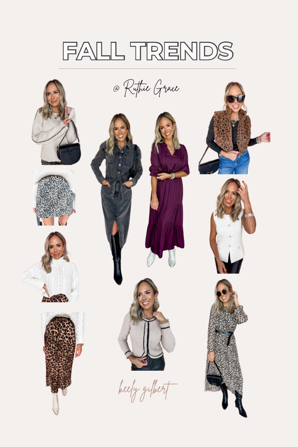 Some of my favorite fall trends over at Ruthie Grace! 
Leopard skirt. Cardigan. Vest. Trending fall style 

#LTKStyleTip #LTKSeasonal #LTKFindsUnder100