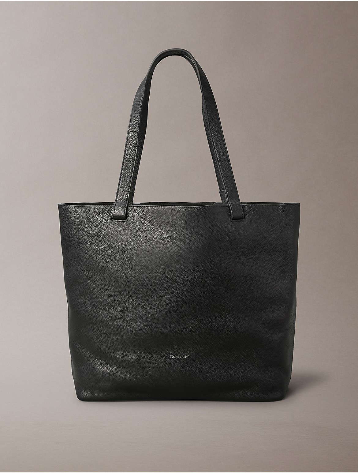 Calvin Klein Men's Pebble Leather Tote Bag - Black | Calvin Klein (US)