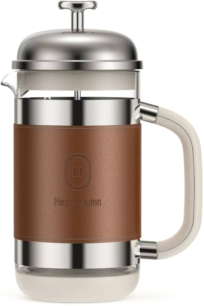 Hazel Quinn French Press Coffee Maker, 450ml/15oz, Heat-Resistant Borosilicate Glass, 304 Stainle... | Amazon (US)