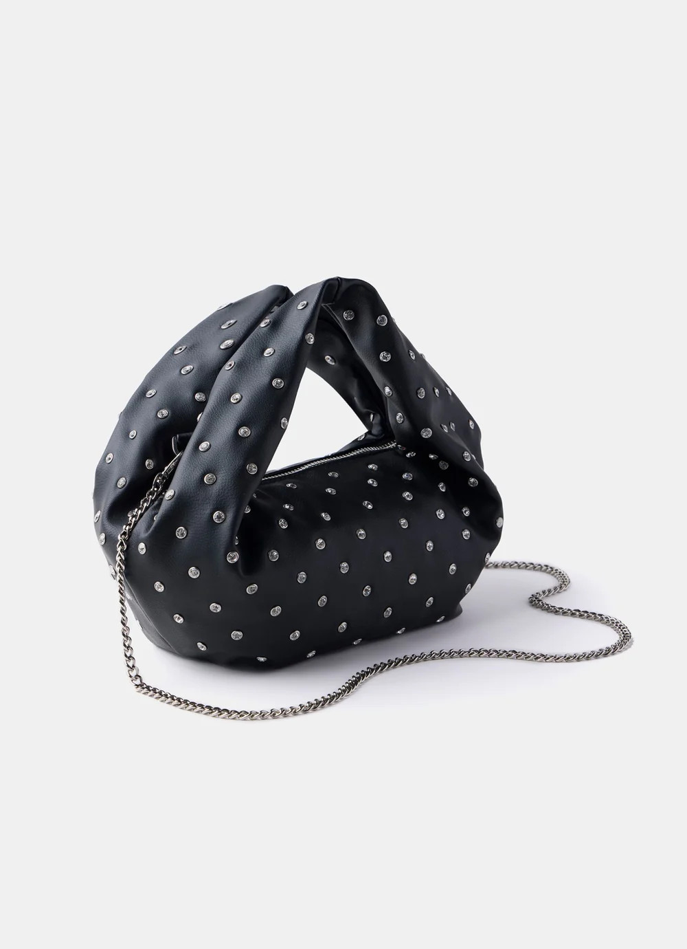 Black Diamante Studded Bag | Mint Velvet