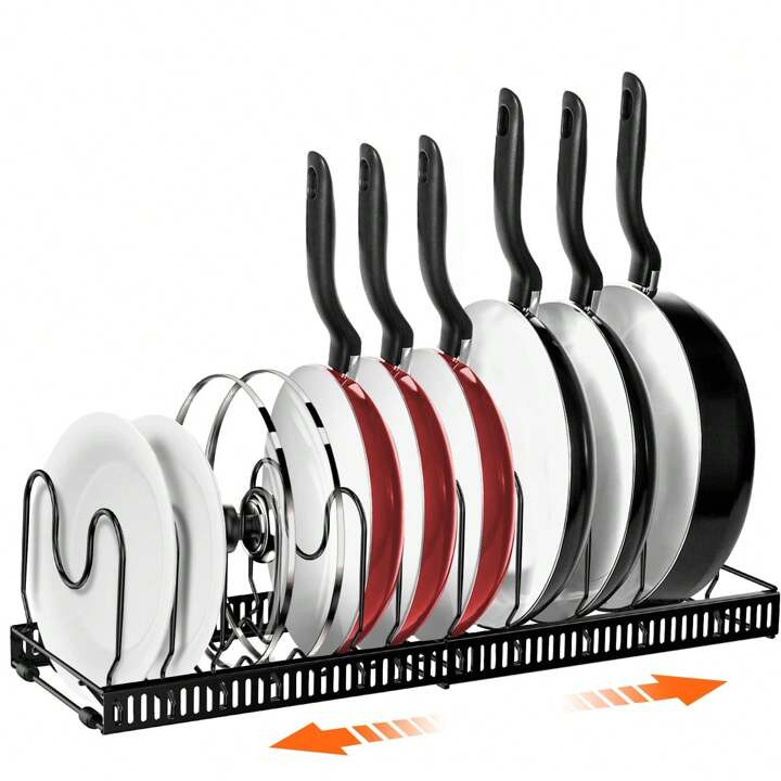 Pot and Pan Organizer Expandable Pot Rack Holder with 10 Adjustable Compartments, for Pot Lids, P... | SHEIN